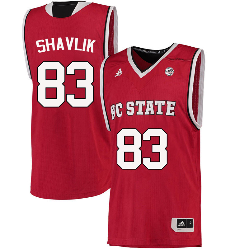 Men NC State Wolfpack #83 Ronnie Shavlik College Basketball Jerseys-Red - Click Image to Close